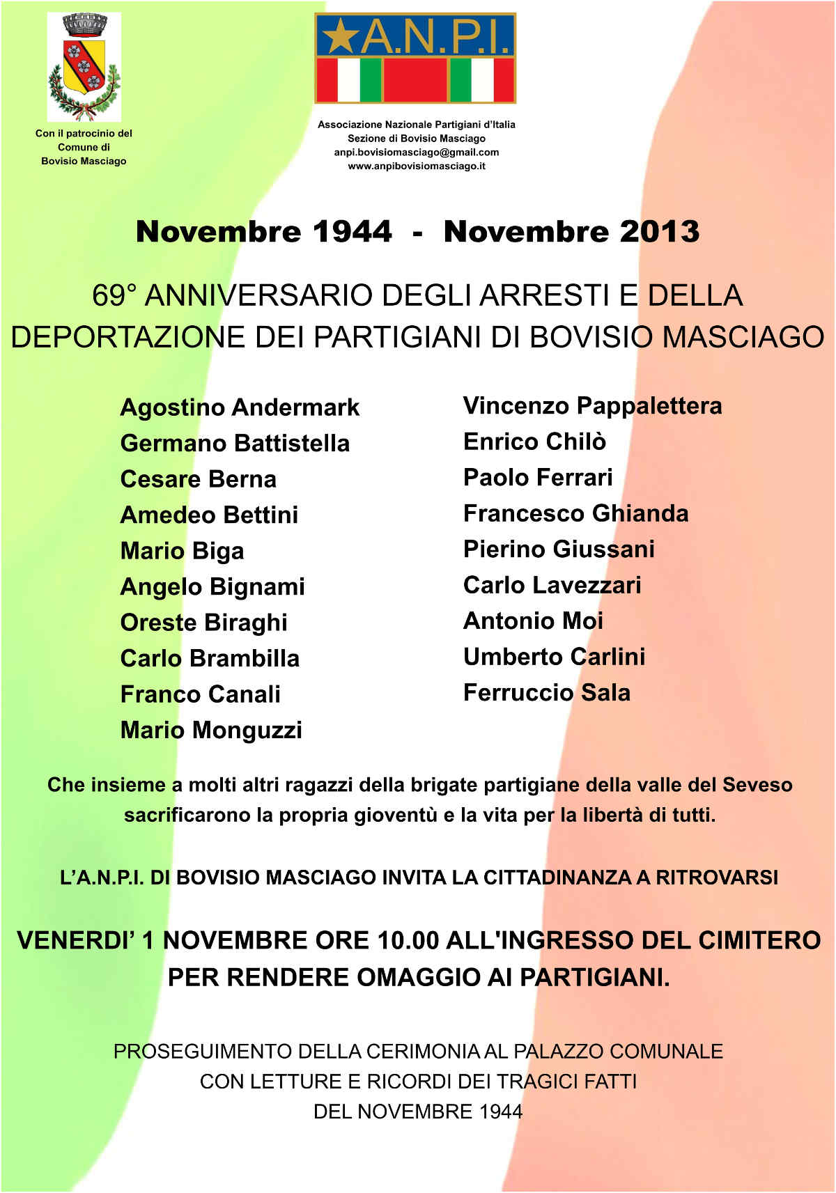 Manifesto programma della celebrazione