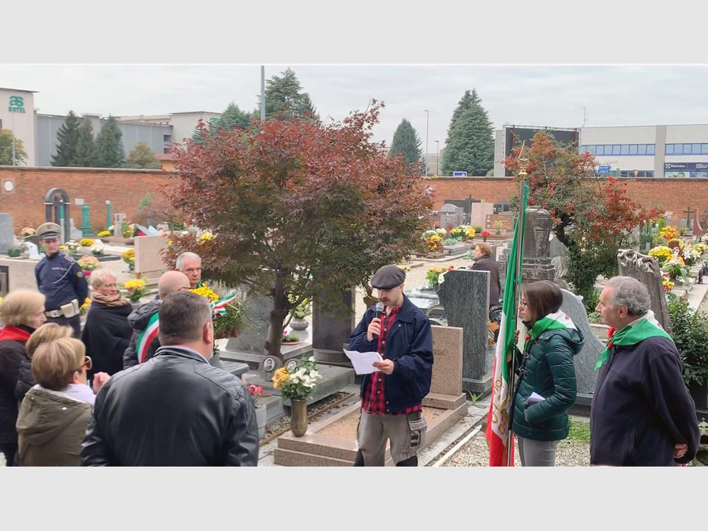 1-novembre 2019, foto cerimonia alla tomba di Enrico Chilò