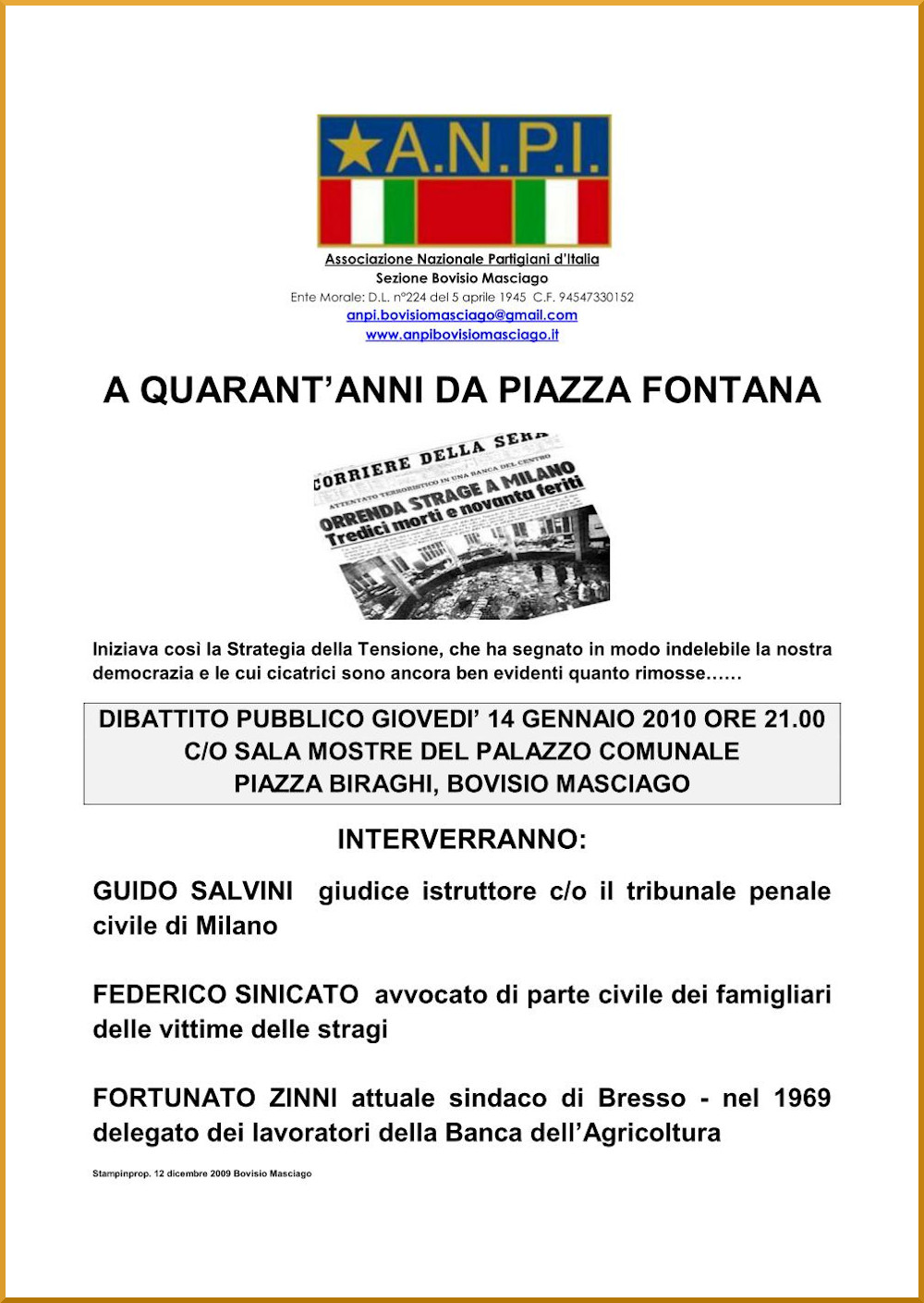 manifesto dell'evento