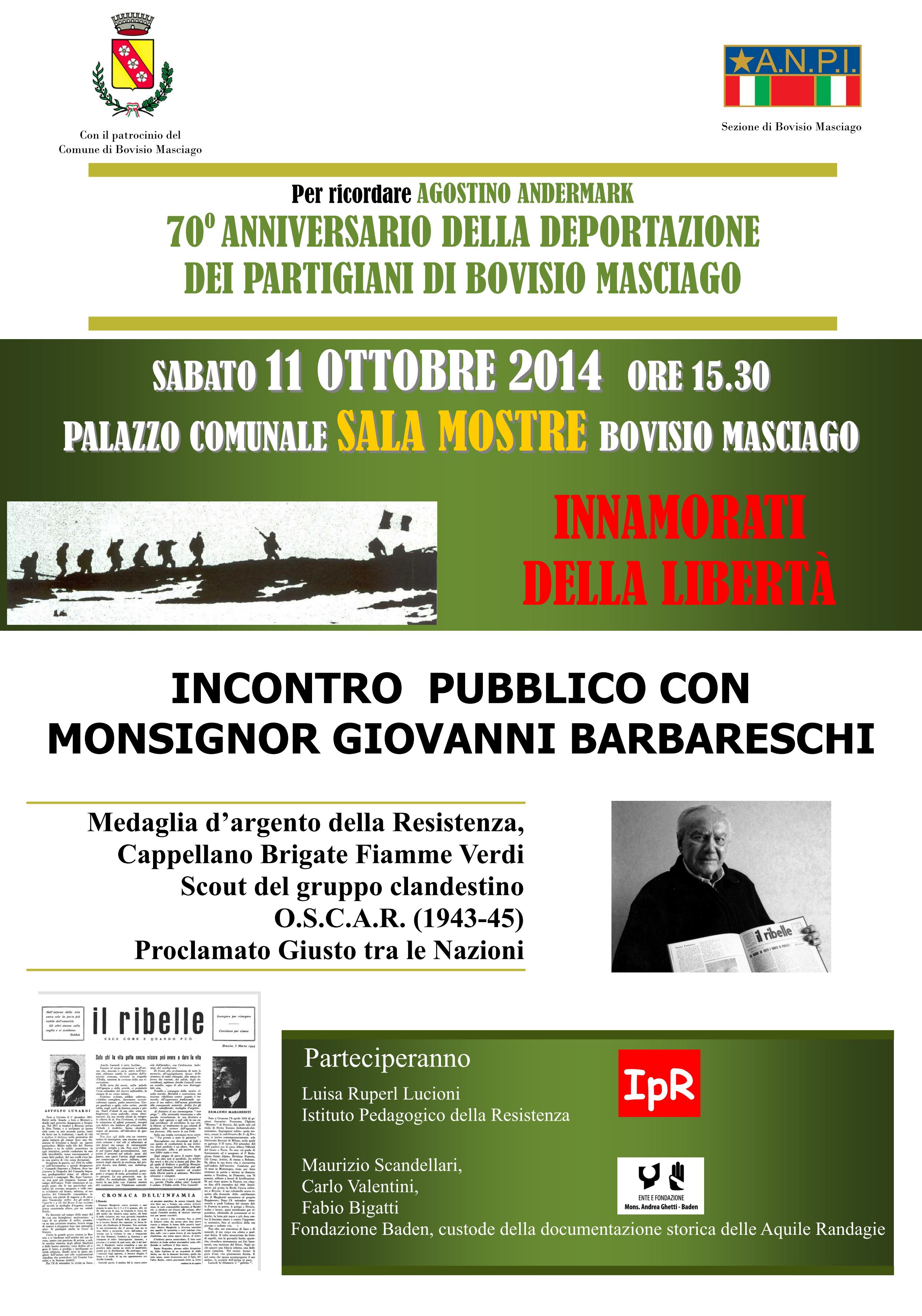 Manifesto dell'incontro con Don Barbareschi