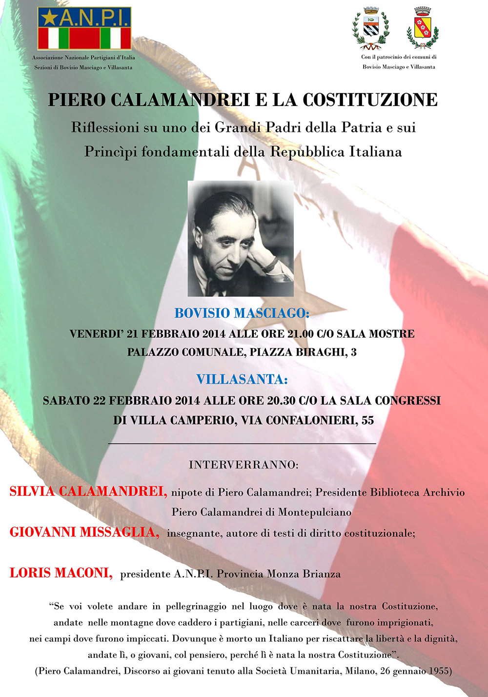 Manifesto Calmandrei e la Costituzione