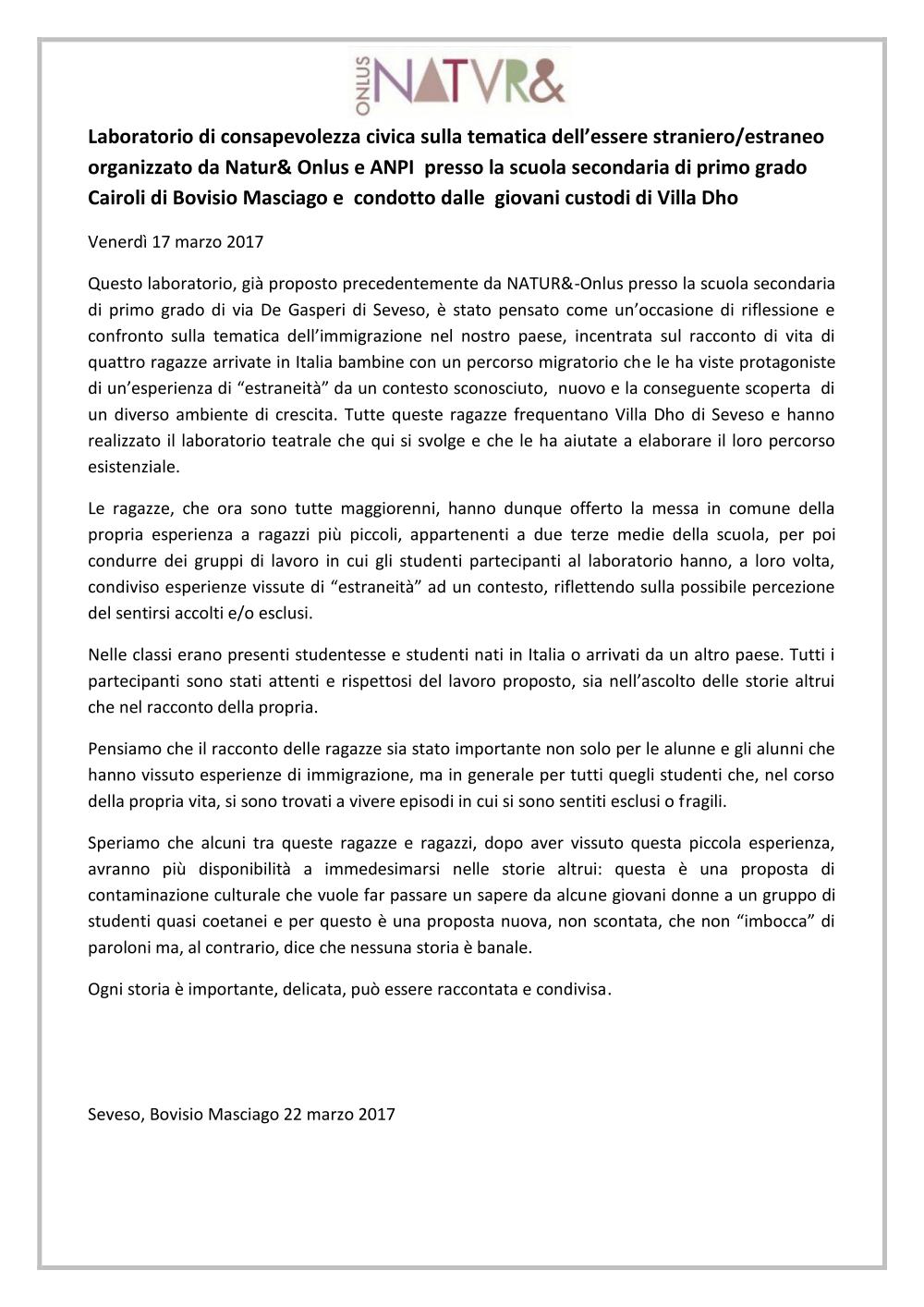 Manifesto dell'incontro