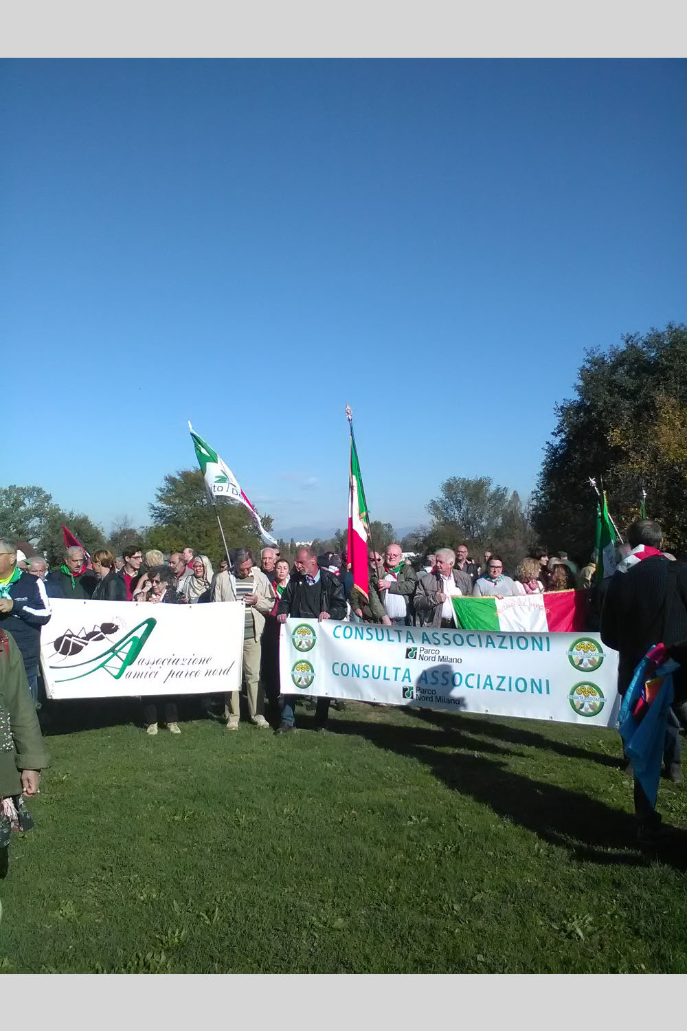 Momento della manifestazione, commemorazione dei martiri deportati.