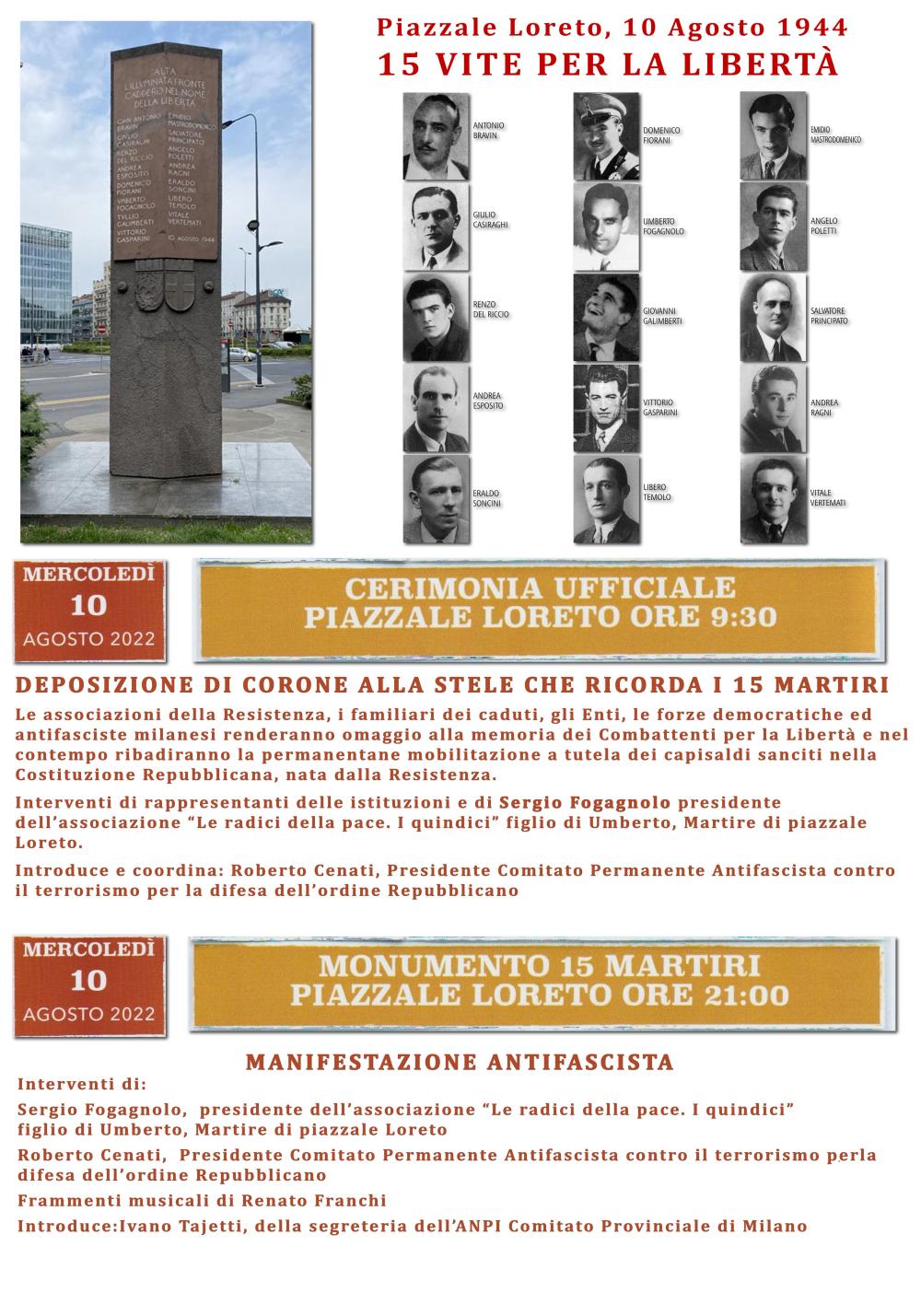 Manifesto ANPI 10 Agosto