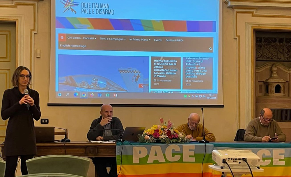 foto relatori Marzio Marzorati di Rete Pace e Disarmo, Antonio chiodo Emergency, Franchini Fulvio ANPI