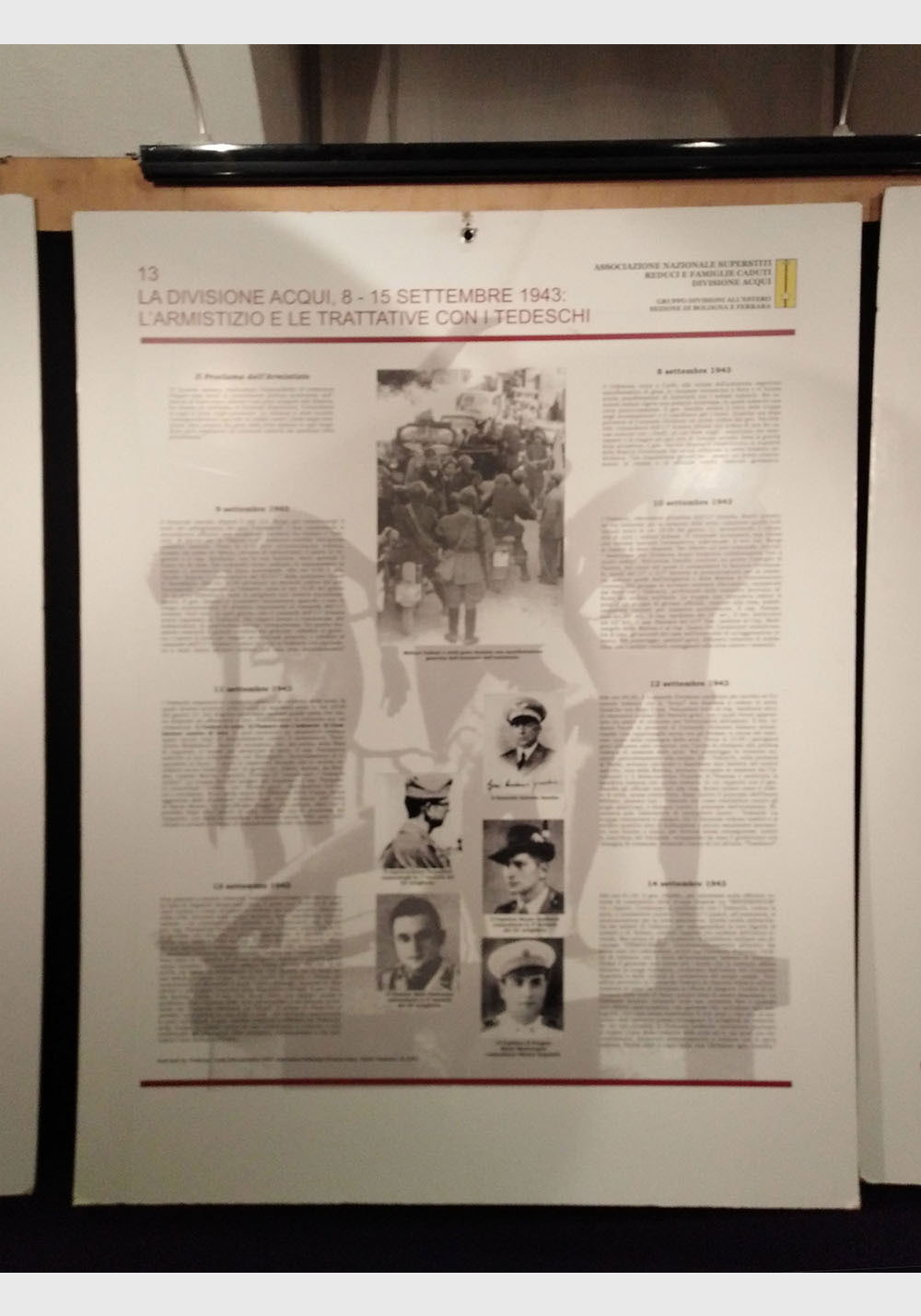 25 Aprile 2019 foto mostra sulla vicenda della divisione ACQUI