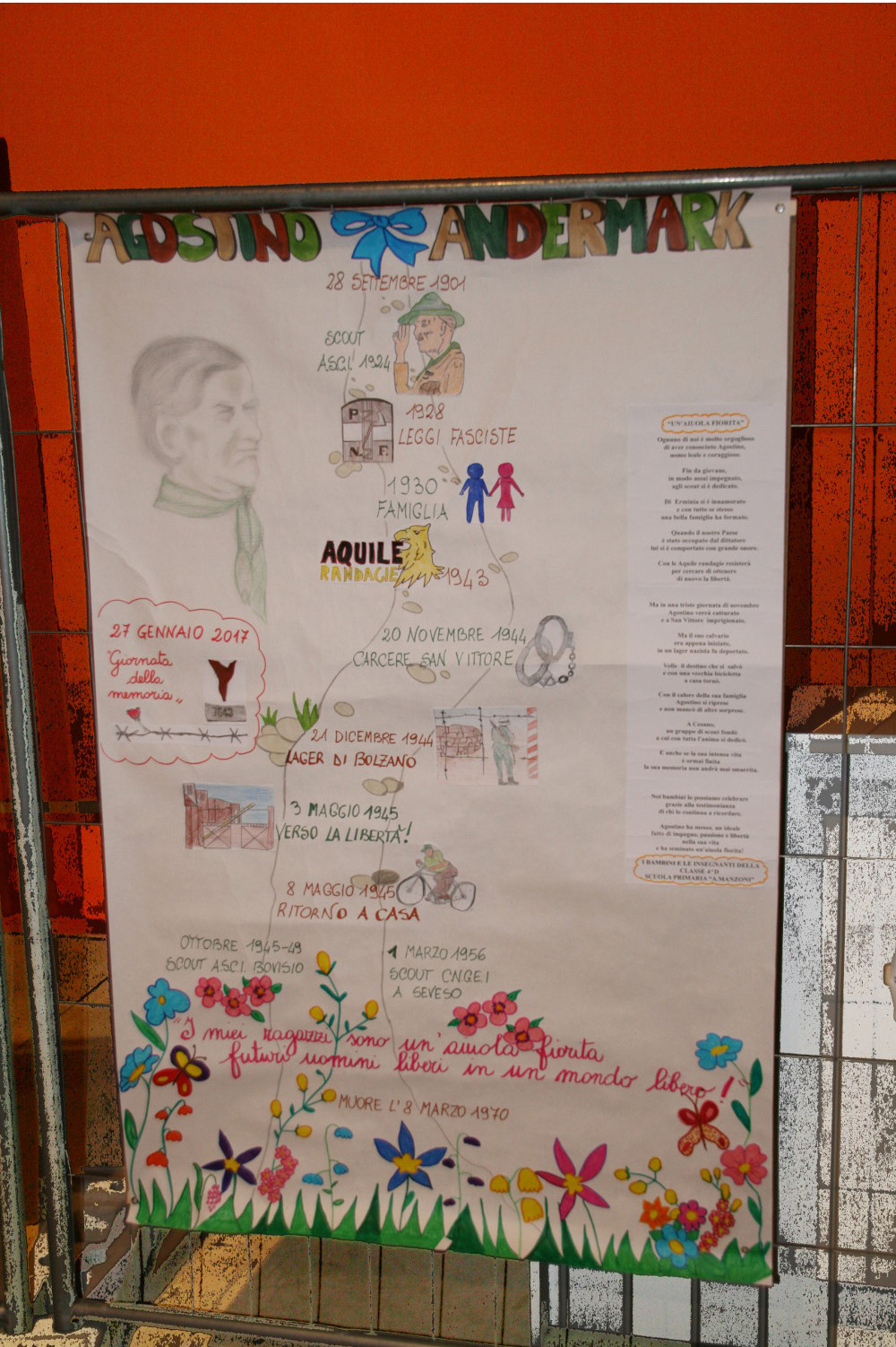 foto manifesti prodotti dai ragazzi della scuola elementare