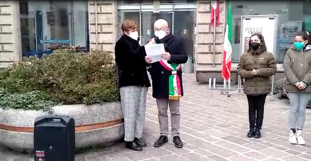 foto dell'evento promosso dal comitato Pietere d'Inciampo e dalla Provincia di Monza Brianza