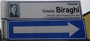 foto, Piazzale dedicato ad Oreste Biraghi a Varedo in memoria della sua opera di amato e stimato medico e per il suo impegno nella Resistenza, partigiano della Brigata Mazzini